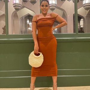 BACKLESS RUCHED DRESS